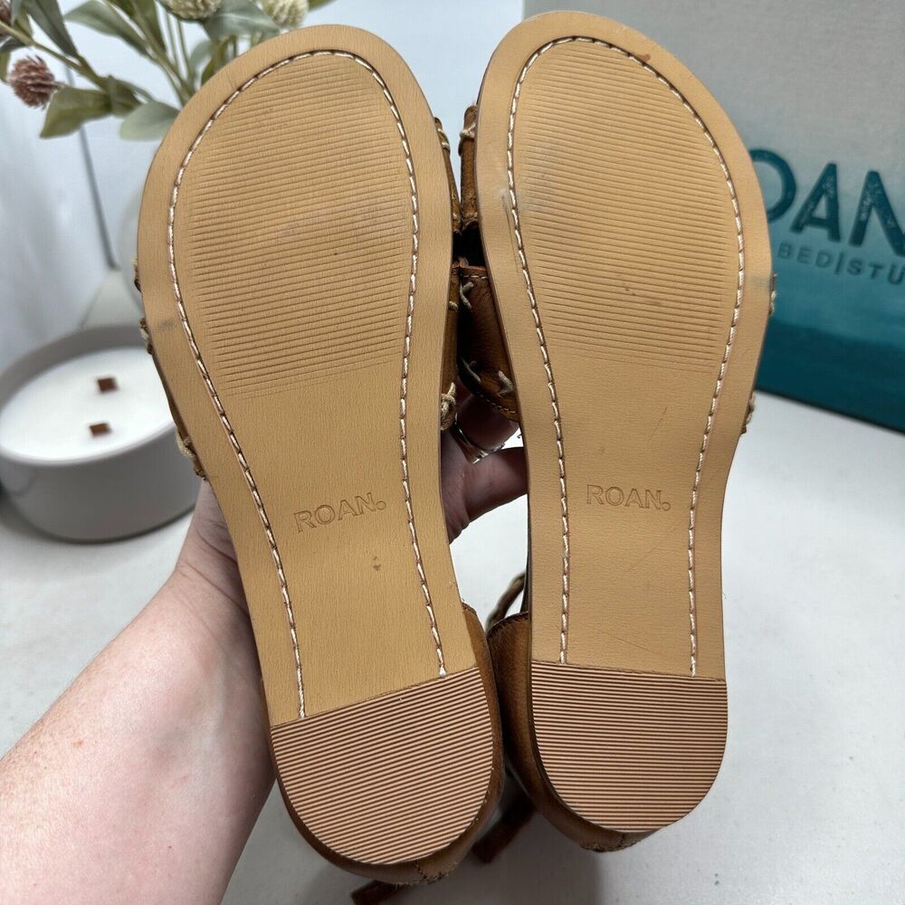 New Roan By Bed Stu Kel Bosco Leather Sandals Tan FR85008 Women's 6 NWB - Picture 9 of 12